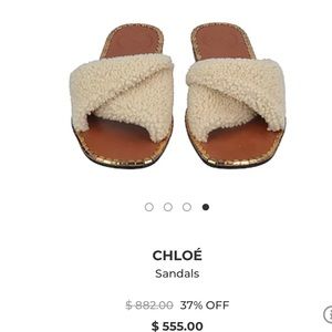 Chloe’ shearling slides